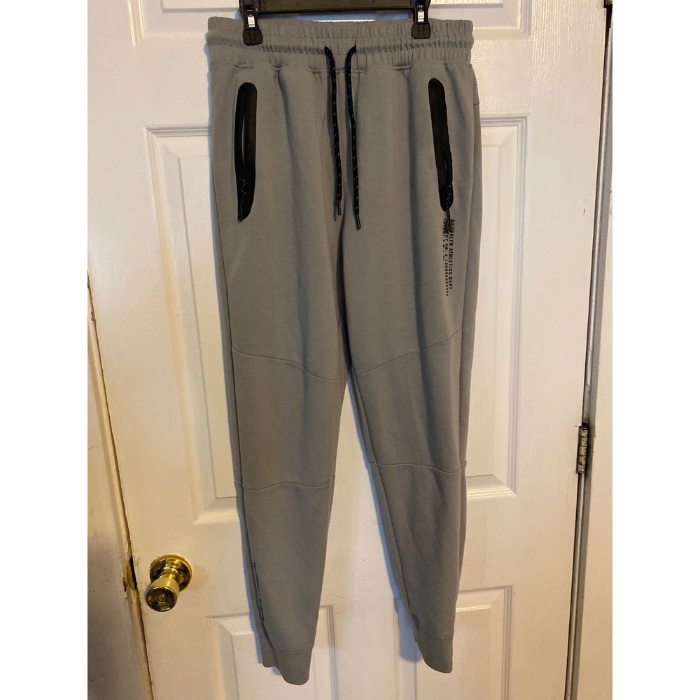 Brooklyn Athletics Dept Mens Gray All-Purpose Tech Jogger Sweatpants Small